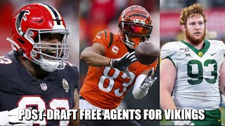 8 PostDraft Free Agents for the Minnesota Vikings [upl. by Alayne]