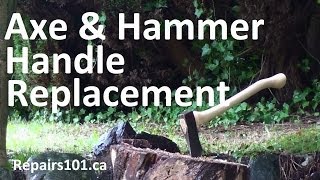 Axe amp Hammer Handle Replacement  How to do it OldSchool [upl. by Shorter]