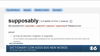 Dictionarycom adds 600 new words [upl. by Zebadiah]