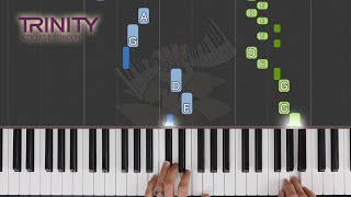 Andante  TRINITY Piano Grade 3 20212023  Synthesia Piano tutorial [upl. by Eynobe]