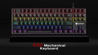 Gigaware Xunfox K 80 Mechanical RGB gaming keyborad unboxing in Nepali [upl. by Tilney]