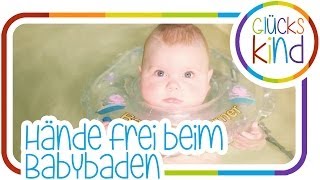 Hände frei beim Babybaden  Babyswimmer  Das Glückskind  Messebericht Babywelt  BabyBlog [upl. by Ykvir]