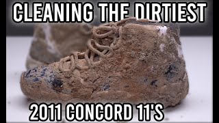 Cleaning the Dirtiest 500 Air Jordan Concord 11s [upl. by Cassondra]