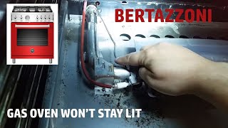 Bertazzoni Range Issue Oven wont turn on Thermocouple replacement [upl. by Eiddam]