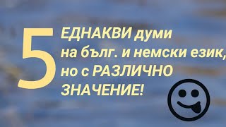 5 еднакви думи на бълг и немски език но с различно значение [upl. by Ranip]