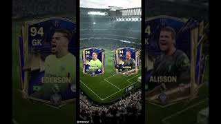 alisson vs ederson card battle youtube youtubeshorts fcmobile game fc football fifa ronaldo [upl. by Ainoz]