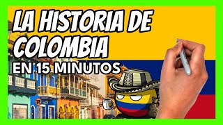 ✅ La historia de COLOMBIA en 15 minutos  Resumen rápido y fácil [upl. by Adila786]