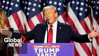 quotLook what happenedquot Trump proclaims victory in 2024 US election  FULL SPEECH [upl. by Dorthy518]