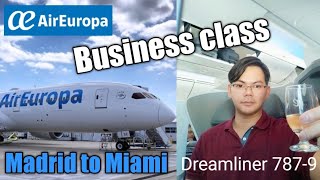 Review Air Europa Dreamliner 7879 BUSINESS CLASS Madrid to Miami [upl. by Hayimas]