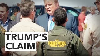 Trumps ad incorrectly states he halved illegal immigration [upl. by Kciredorb]