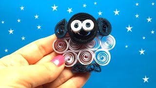 Schaapjes quilling met papier [upl. by Stearne]