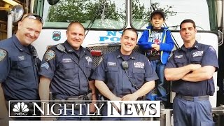 A Little Boy’s Mission to Thank Every New York City Cop OnebyOne  NBC Nightly News [upl. by Onit]