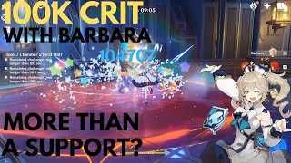 CRITTING OVER 100K WITH CRAZY DPS BARBARA BUILD Showcase amp Guide  Genshin Impact [upl. by Yatnohs966]