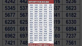 shorts KERALA LOTTERY RESULT LIVEFIFTYFIFTY bhagyakuri FF89Kerala Lottery Result Today [upl. by Heady]