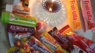 Many Candies chocolatesDiyas sweets lollies toffees jellies [upl. by Westley]