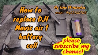 How to replace DJI Mavic air drone battery cells and contact for repairing your dji drone battery [upl. by Borries]