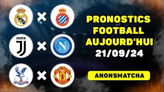 Pronostics et paris sur le foot aujourdhui Juventus  Naples Real Madrid  Espanyol [upl. by Akimrehs]