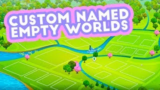 CUSTOM NAMED EMPTY WORLDS SAVE MOD💚  THE SIMS 4 [upl. by Ahsiela]