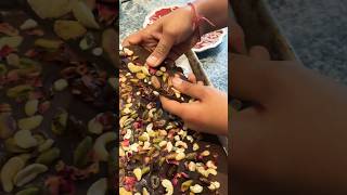 Dark Chocolate Bark easyrecipe healthy kidscooking chocolate dessert holiday highprotein [upl. by Iddo]