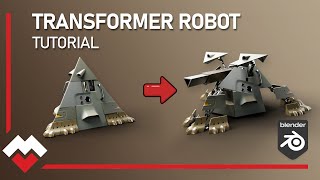 Transformer mech hard surface modeling and rigging tutorial [upl. by Aray]