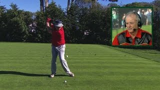 Bill Murrays swing is analyzed at ATampT Pebble Beach [upl. by Jacobson]