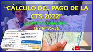 🤔💰 CALCULO DEL PAGO DE LA CTS ¿CUÁNTO TE CORRESPONDE 👉Ejemplos claroS sobre la LEY N° 31451 [upl. by Hsaka]