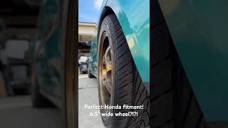 Perfect Honda wheel fitment from a 15x65quot 35 offset wheel on Kumho Ecsta 2055015 tire fitment [upl. by Celinda]