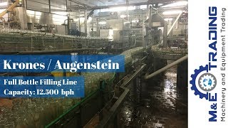 Full Krones Bottle Filling Line for Milk with Augenstein Rinser [upl. by Lilllie232]