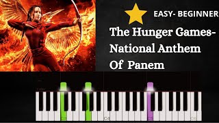 The Hunger Games  National Anthem of Panem Theme  EASY Piano Tutorial [upl. by Mcknight205]