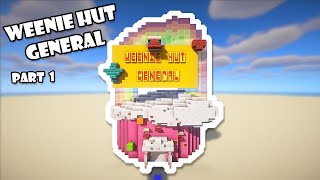 How To Build Weenie Hut General in Minecraft  Part 1 [upl. by Lyrahc]