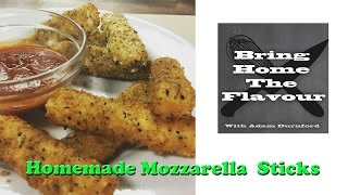 Homemade Mozzarella Sticks Baked or Fried [upl. by Gan]