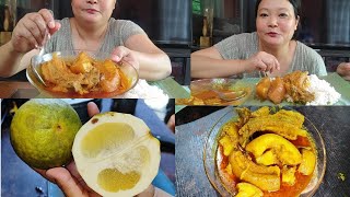 Wak Chambil songa suk onge chaatjokPork with Citrus macroptera fryPork Belly recipe [upl. by Llemmart853]