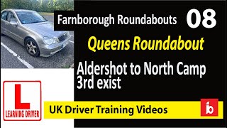 Aldershot to north camp via queens roundabout farnborough driving test [upl. by Aissatan]