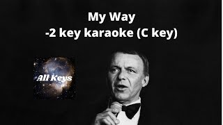 My way karaoke lower key 2 C key [upl. by Renba]