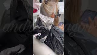 Transición de canas técnica para realizar efecto de color canoso [upl. by Ennairak19]