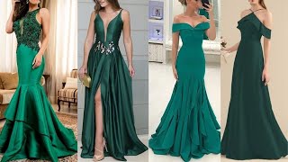 HERMOSOS VESTIDOS VERDES PARA EVENTOS TENDENCIAS 20212022😎GREEN DRESSES FOR EVENTS [upl. by Kinelski413]