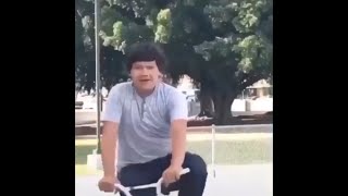 guy does police siren mouth biking [upl. by Ecille]