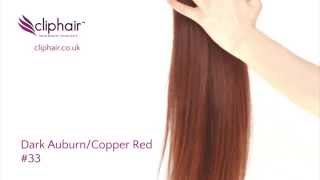 Dark Auburn Hair Extensions 33 by Cliphair Ltd [upl. by Beutler926]