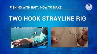 BAIT FISHING How to make a TWO HOOK STRAYLINE rig to catch snapper kahawai [upl. by Hayott]