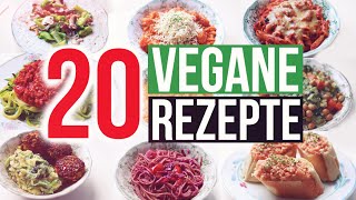 20 VEGANE REZEPTE  Was Veganer essen  schnell amp einfach [upl. by Dorahs]