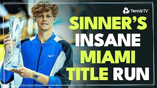 Jannik Sinners INCREDIBLE Miami 2024 Highlight Reel 😮‍💨 [upl. by Dahlstrom]