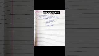 BIBLIOGRAPHY  How To Write ✍️ Bibliography In English  Bibliography For Project File [upl. by Nadabb]