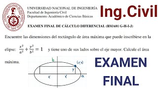 EXAMEN FINAL IngCivil UNI CALCULO DIFERENCIAL [upl. by Ynavoeg409]