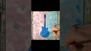 The Art of Rock A Speed Painting amp Guitar Fusion  Acrylic  Homemade Illustration [upl. by Nahum]