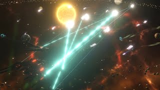 Vazuran Mega Titan vs Unbidden vs Aberrant vs Gray Tempest  Stellaris Stellaris [upl. by Anim]