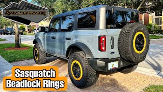 Ford Bronco Sasquatch Beadlock Wheel Rings [upl. by Nalloh]