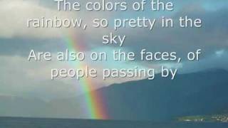 Somewhere Over the Rainbow by Israel Kamakawiwoole LYRICS [upl. by Nnylesor]