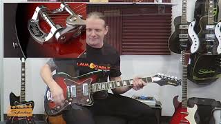 Silvertone 1478  Bigsby Bridge Demo with John Inman [upl. by Dnalrag]