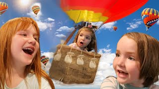 ROBLOX FAMiLY with Crazy Baby Navey Adley amp Niko grapple Hot Air Balloon rides in new neighborhood [upl. by Eeroc777]