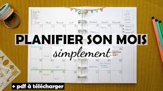 PLANIFIER SON MOIS  Planning mensuel à IMPRIMER [upl. by Cammi]